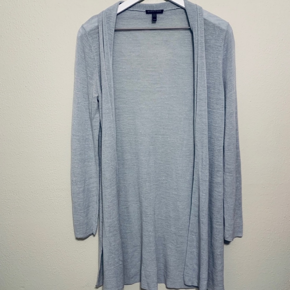 Tencel/linen duster sweater